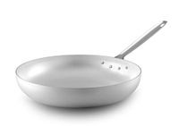 Pentole Agnelli ALMA111B45 High Skipping koekenpan, Concave plaat handvat, Professional Aluminium, 45 cm