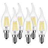 LVWIT A60 E27 LED Filament Lamp, Niet Dimbaar Energiebesparend, Retro Klassiek Decor, 806Lm, 2700K Warm Wit, Vervang 60 Watt, 6/9/12 Pack
