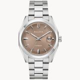 Bulova 96B470 Heren Polshorloge Automatisch Bruin/Zilverkleurig Staal