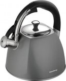 KLAUSBERG KB-7411 Fluitketel - 2.2L - RVS - Grijs - Geschikt voor alle warmtebronnen