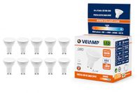 10 GU10 LED-lampen, 8 watt equivalent aan 60 watt halogeenlamp, 800 lumen, 3000K warm wit licht, 120 graden stralingshoek, niet-dimbare LED-lamp