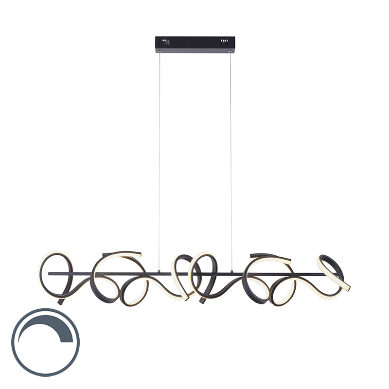 PAUL NEUHAUS Design hanglamp zwart incl. LED en dimmer - Krisscross