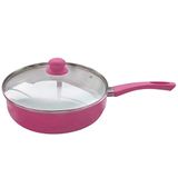 MSV Braadpan en Deksel met Keramische Coating Ø 28cm van Aluminium in Roze
