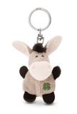 Sleutelhanger NICI Sleutelhanger ezel met klaver 5 cm - grijs