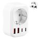 Reisadapter Australië Reisadapter China Italië met 2 USB A + 2 USB-C reisadapter voor Nieuw-Zeeland, Argentinië, adapter Australië