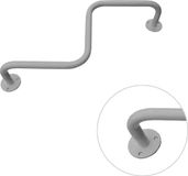 Monkey-Gym Grijze pull-up stang voor het plafond, gebogen, stabiel, draagvermogen 100 kg