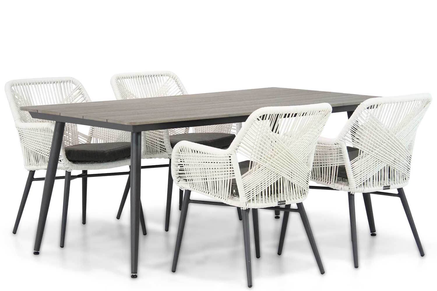 Lifestyle Garden Furniture Lifestyle Advance/Matale 180 cm dining tuinset 5-delig - Wit