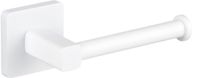 TATAY toiletrolhouder zonder deksel Kalo collectie verchroomd zamak 3M lijmsysteem wit 6 x 6,5 x 16 cm