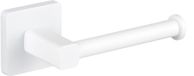 TATAY toiletrolhouder zonder deksel Kalo collectie verchroomd zamak 3M lijmsysteem wit 6 x 6,5 x 16 cm