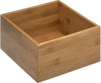5five Sieraden/make-up houder/box - 18 x 18 x 9,5 cm - bamboe hout - Organizer