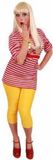 Merkloos / Sans marque Partyxplosion B.V. Verkleedkleding Dorus trui - rood met wit - carnaval - voor dames - Gondeliers M