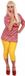 Merkloos / Sans marque Partyxplosion B.V. Verkleedkleding Dorus trui - rood met wit - carnaval - voor dames - Gondeliers M
