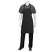 Chef Works Unisex slabbetschort zonder zakken, zwart, One Size