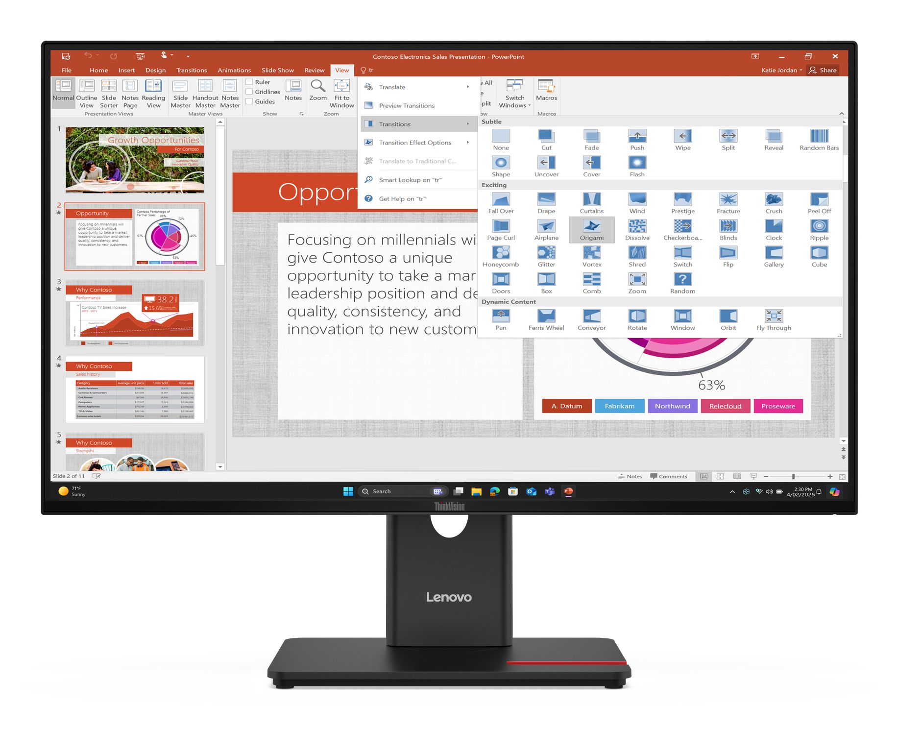 Lenovo ThinkVision T27-40 27" Full HD IPS Monitor