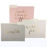 Graphique Designer Folder Set - "Make Things Happen" - Designer File Organizers voor Kantoor-, Werk- en Schoolbenodigdheden - Papieren Documenten Decoratieve Accessoires - Set van 9 mappen