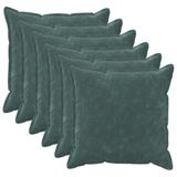 vidaXL - Kussensloop - 6 pcs - HOUTEN - Zee - blauw - 60 x 60 cm - Microfiber - Fleece
