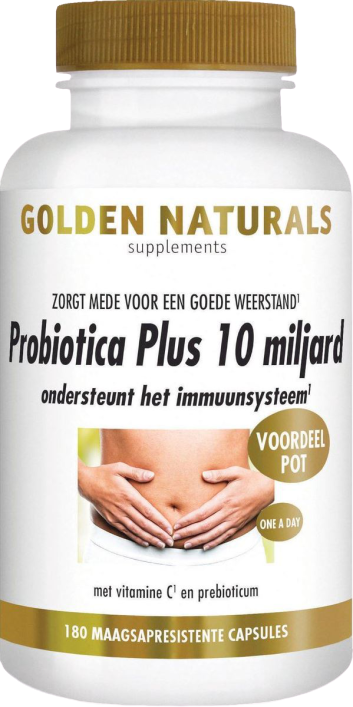 Golden Naturals Probiotica plus 10 miljard 180 capsules