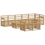 vidaXL Ensemble de canapés d'extérieur 9 pc Blanc Bois d'Acacia Massif