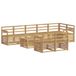 vidaXL Ensemble de canapés d'extérieur 9 pc Blanc Bois d'Acacia Massif