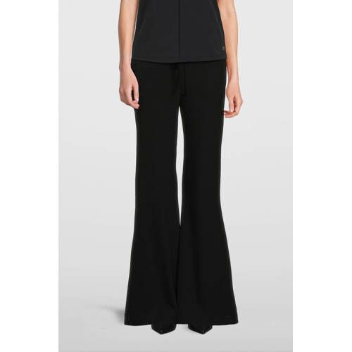 TQ-Amsterdam flared broek Victoria van travelstof zwart