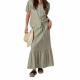 Seaside Brandcompany Grebbestad AB Seaside Savannah Crinkle Lange Rok – Rok voor dames – Maat 46
