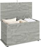 Homcom Opbergkist - Spaanplaat - 80 x 40 x 45 cm - Grijs
