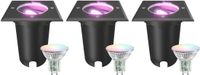 LEDVION Set van 3 LED Grondspot Buiten IP67 4.9W 230V 345Lm GU10 RGB