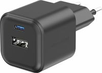 Swissten USB-C Oplader met 2 Poorten - 12W - Zwart