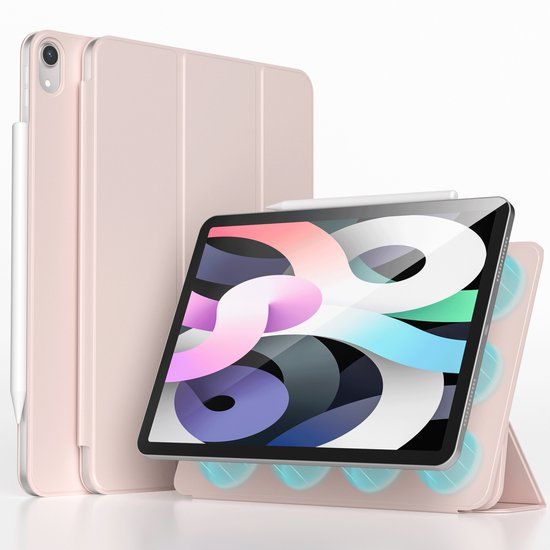 iMoshion Magnetic Bookcase - Tablet Hoes - Apple iPad Air 4 (2020) / Air 5 (2022) / Air 11 inch (2024) M2 - Roze