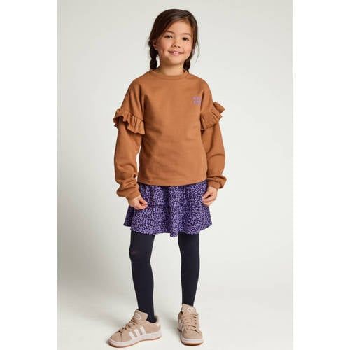 LOOXS Little Strokenrok met Peplum en Panterprint - Paars