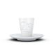 Tasse à expresso et soucoupe 80 ml avec visage espiègle - 4250255859199