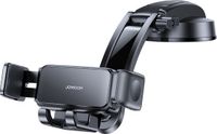 Joyroom Auto Mechanische Gravity Telefoonhouder met Verstelbare Arm voor Dashboard en Voorruit Zwart