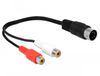 DeLOCK 85835 câble audio 0,2 m DIN (5 broches) 2 x RCA Noir