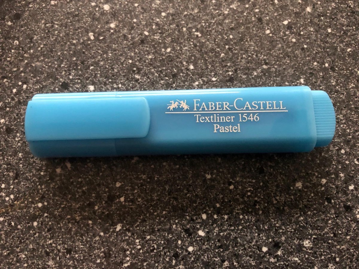 Faber-Castell tekstmarker 1546 pastel licht blauw