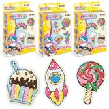 Diamondz Diamond Painting Stickersets - 3-Pack met 12 Sjablonen, Diamantjes & Tools voor Kinderen en Volwassenen
