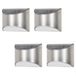 Aktive Set Van 4 Led-solar Wandlampen 5-10 Lumens Zilver