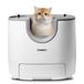 HDeye Zelfreinigende kattenbak met grote capaciteit, automatische kattenbak met open ontwerp, geschikt voor meerdere katten en voorzien van een veiligheidssysteem