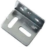 Bulk Hardware BH01682 38 mm gebogen vierkante hoekplaat (verpakking van 10), wit, stuk