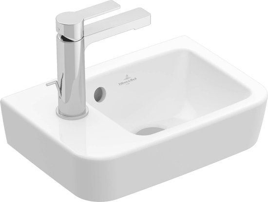 Villeroy & Boch O.novo Fontein 1 kraangat links 36x25cm wit