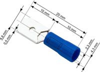 ABC-LED Vlakstekker Plat Blauw - 100 Stuk