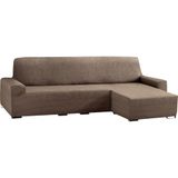 ECOMMERC3 Bankhoes voor chaise longue, kort hoekdeel rechts, elastisch, jacquard, bruin