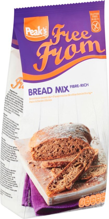 Peak's Broodmix vezelrijk glutenvrij (900 gr)