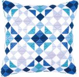 Vervaco Spansteekkussen kit Blauwe ruiten PN-0145699