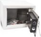 Relaxdays Mini kluis dubbele vergrendeling, Compacte brandkast massief staal, Kleine safe.