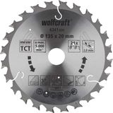 wolfcraft Cirkelzaagblad 135 x 20 mm - voor handcirkelzaag - Serie lila - 6341000