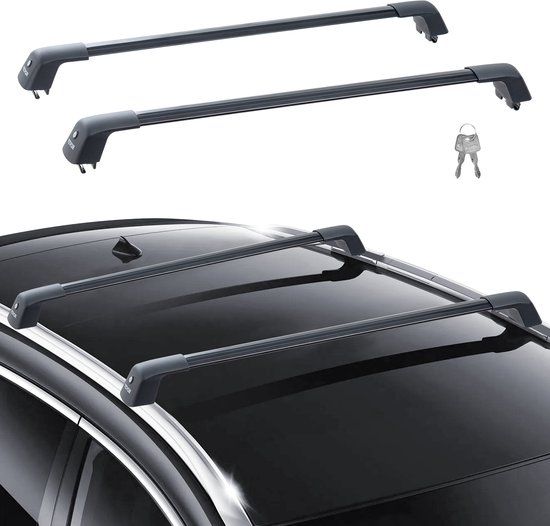 VEVOR Universele Dakdrager Dwarsbalk 1228mm - 100kg Draagvermogen - Zwart - Aluminium