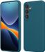 kwmobile hoesje geschikt voor Samsung Galaxy S24 FE - Hoesje met siliconen coating - Smartphone case in mat petrol