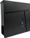 Merkloos Relaxdays Brievenbus met slot - 37,5x37x10,5 cm - krantenvak - metaal - zwart