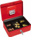 Wedo - Metalen Geldkist met Bankbiljet clip en 5 munt vakken - Rood
