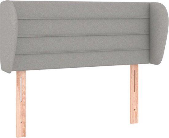vidaXL Hoofdbord met randen 103x23x78/88 cm stof lichtgrijs